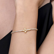 Sphere&Style Cross Bracelet
