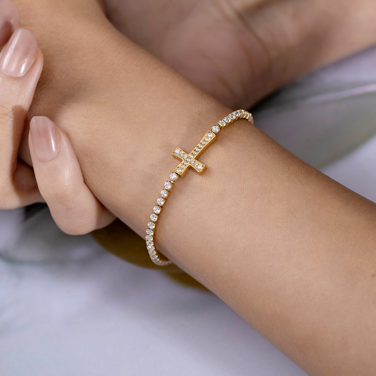 Sphere&Style Cross Bracelet