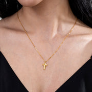 Sphere&Style Diamond Cross Pendant Necklace