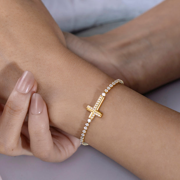 Sphere&Style Cross Bracelet