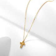 Sphere&Style Diamond Cross Pendant Necklace