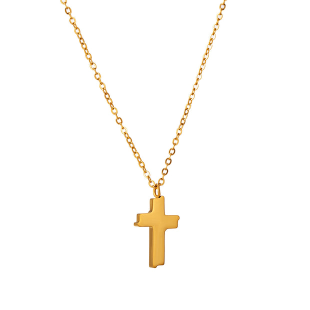 Sphere&Style Diamond Cross Pendant Necklace