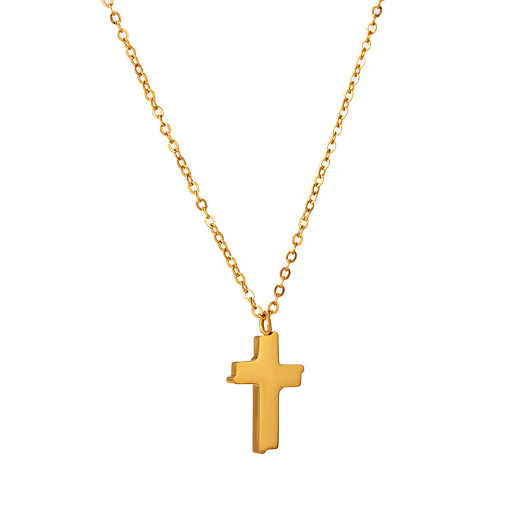 Sphere&Style Diamond Cross Pendant Necklace