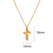 Sphere&Style Diamond Cross Pendant Necklace
