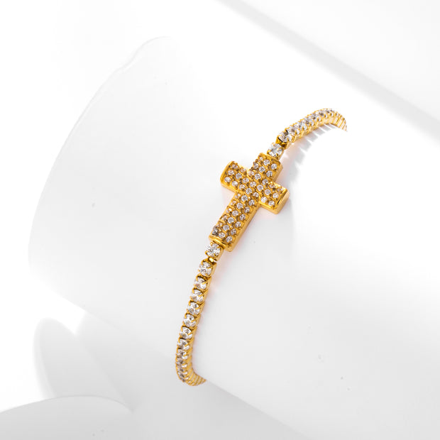 Sphere&Style Cross Bracelet