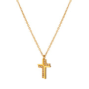 Sphere&Style Diamond Cross Pendant Necklace