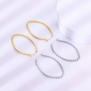 Sphere&Style Braided Oval Hoops Earrings