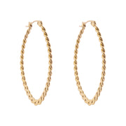 Sphere&Style Braided Oval Hoops Earrings