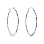 Sphere&Style Braided Oval Hoops Earrings