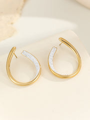 Sphere&Style Pave Diamond Hoops Earrings
