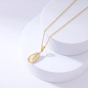 Chic Diamond-Frame Pendant Necklace