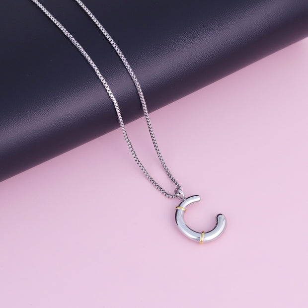 Sphere&Style Two Tone Alphabet Necklace