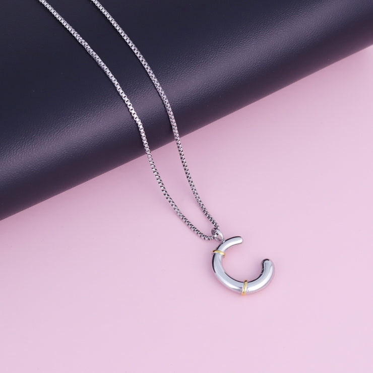 Sphere&Style Two Tone Alphabet Necklace
