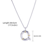 Sphere&Style Two Tone Alphabet Necklace
