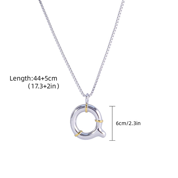 Sphere&Style Two Tone Alphabet Necklace