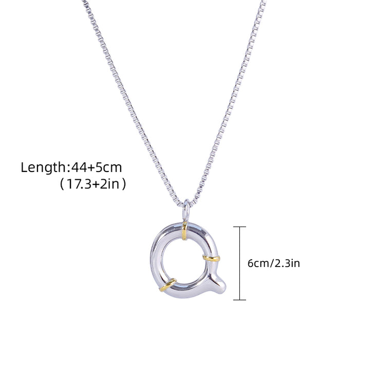 Sphere&Style Two Tone Alphabet Necklace
