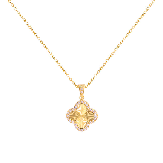 Chic Diamond-Frame Pendant Necklace
