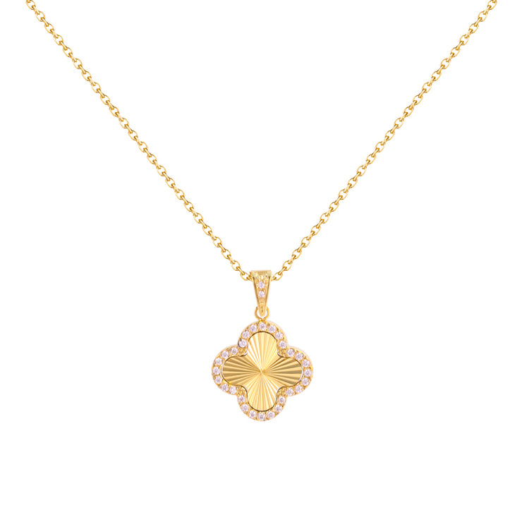 Chic Diamond-Frame Pendant Necklace
