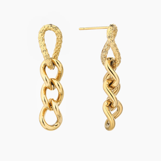 Sphere&Style Curb-Chain Drop Earrings
