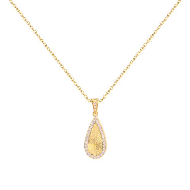 Chic Diamond-Frame Pendant Necklace
