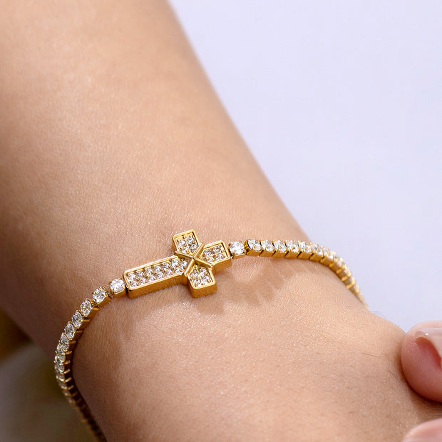 Sphere&Style Cross Bracelet