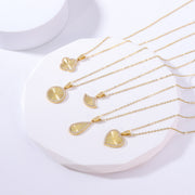 Chic Diamond-Frame Pendant Necklace