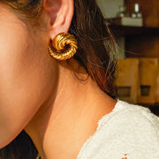 Bold Spiral Horn Shape Earrings
