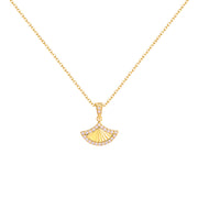 Chic Diamond-Frame Pendant Necklace