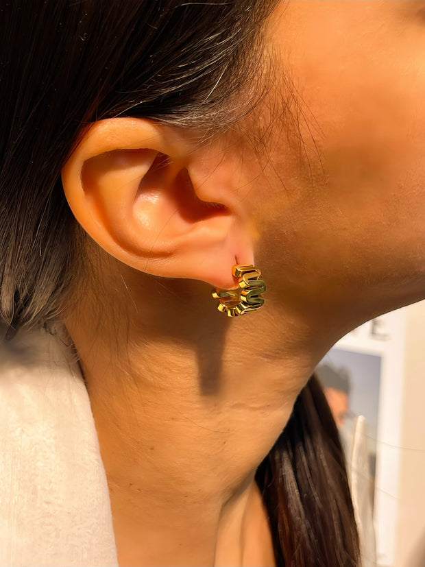 Sphere&Style Maze Half Hoops