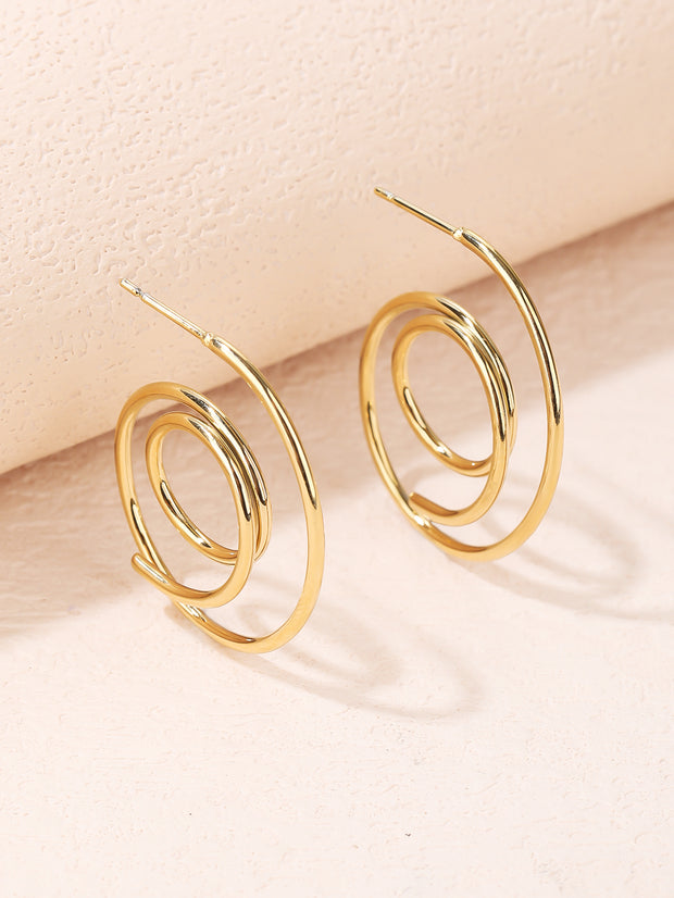 Sphere&Style Spiral Hoops Earrings