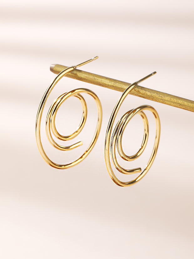 Sphere&Style Spiral Hoops Earrings