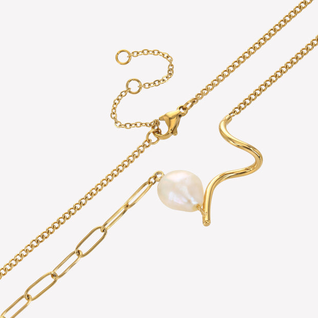 Sphere&Style Unique Pearly Chain Chape Necklace