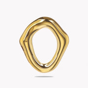 Sphere&Style Irregular Oval Wavy Studs Earrings