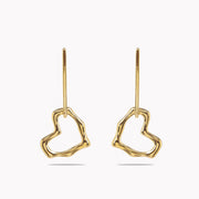 Sphere&Style Wavy Drop Heart Earrings