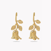 Sphere&Style Vintage Textured Drop Rose Earrings