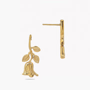 Sphere&Style Vintage Textured Drop Rose Earrings