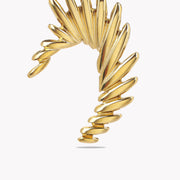 Sphere&Style Golden Feather Studs Earrings