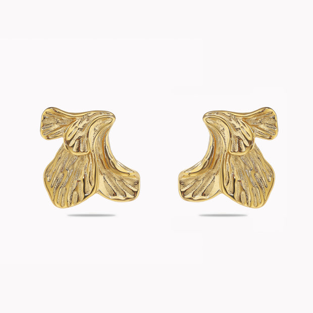 Sphere&Style Textured Half Petal Studs Earrings