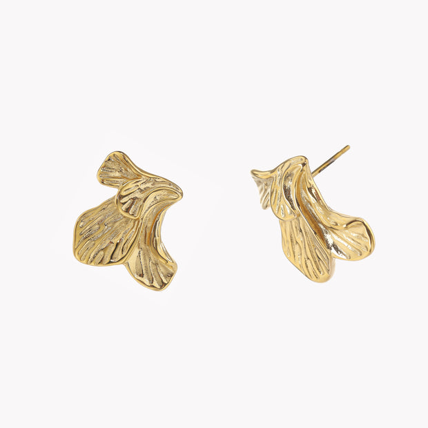 Sphere&Style Textured Half Petal Studs Earrings