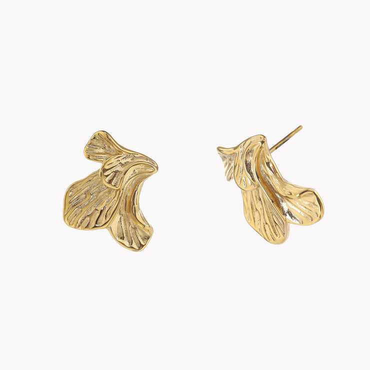 Sphere&Style Textured Half Petal Studs Earrings