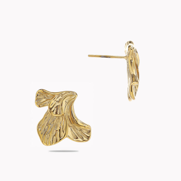 Sphere&Style Textured Half Petal Studs Earrings