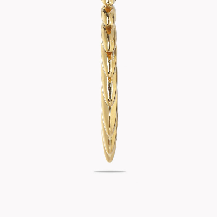 Sphere&Style Golden Feather Hoops Earrings