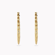 Sphere&Style Golden Feather Hoops Earrings