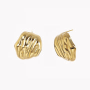 Sphere&Style Golden Hammered Earrings