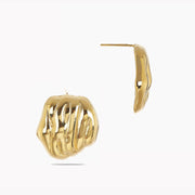 Sphere&Style Golden Hammered Earrings