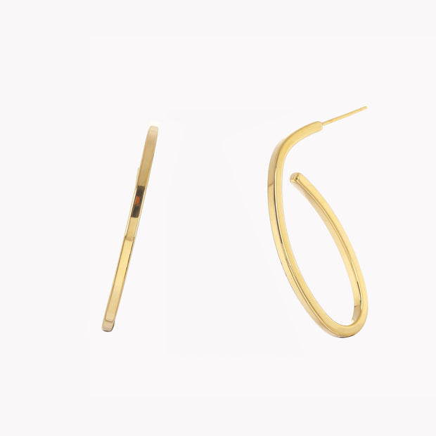 Sphere&Style Minimalist Oval Hoops Earrings