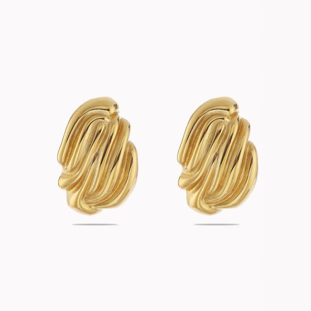 Sphere&Style Textured Vintage Wavy Studs Earrings