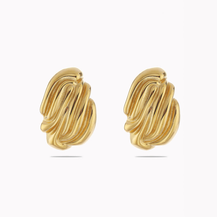 Sphere&Style Textured Vintage Wavy Studs Earrings