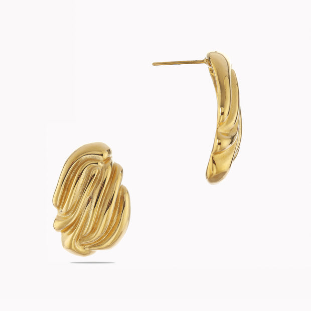 Sphere&Style Textured Vintage Wavy Studs Earrings