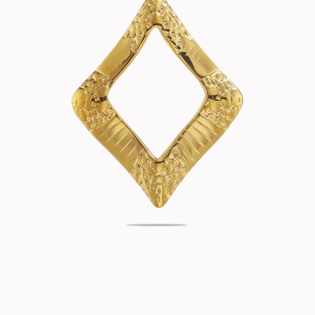 Sphere&Style Textured Open Square Hoops Earrings